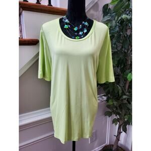 Bloomingdale's Basler Women's Green Polyester 3/4 Sleeve Round Neck T-Shirt 46